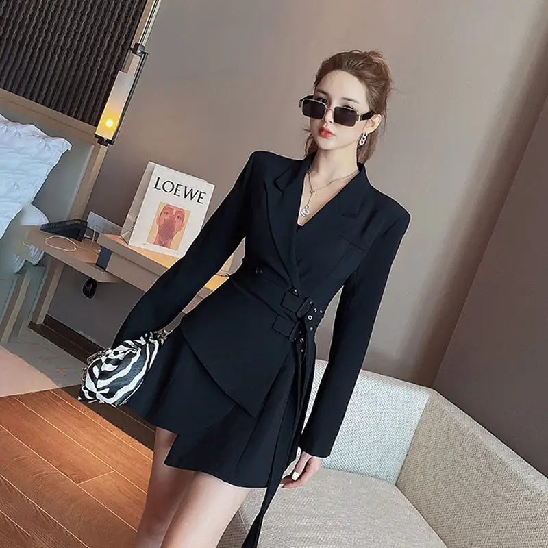 Blazer Dress Women Mini Party Office Lady Elegant Dress Female One-piece Dress Korean Sashes Long Sleeve Clothes Spring summer
Blazer Dress Women Mini Party Office Lady Elegant Dress Female One-piece Dress Korean Sashes Long Sleeve Clothes Spring summer