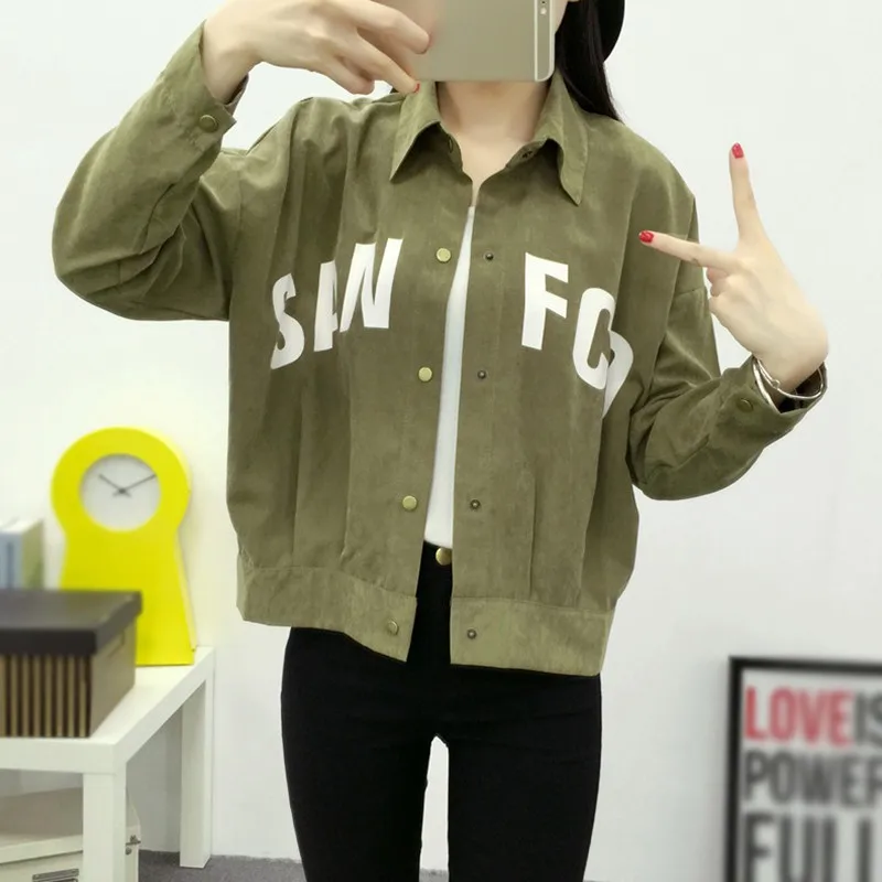 Women Casual Classic Long Sleeve Letter Print Jacket Loose Lapel Coat Sweet Jacket
Women Casual Classic Long Sleeve Letter Print Jacket Loose Lapel Coat Sweet Jacket