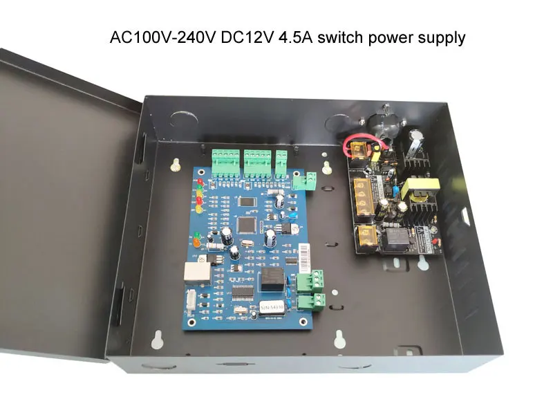 TCP/IP однодверный контроллер доступа комплект с мощности чехол 110V / 220v источника