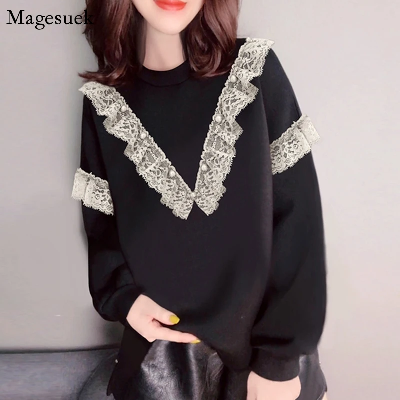 Lace Vintage Sweatshirt Women New Autumn Winter Oversized Crewneck Sweatshirt Jacket Loose Streetwear Pullover Sweatshirts 12468
Lace Vintage Sweatshirt Women New Autumn Winter Oversized Crewneck Sweatshirt Jacket Loose Streetwear Pullover Sweatshirts 12468
