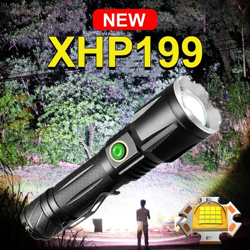 900000 Glare XHP199 Most Powerful Led Flashlight 18650 XHP90 High Power Tactical Flashlight USB Rechargeable Hunting Torch light
900000 Glare XHP199 Most Powerful Led Flashlight 18650 XHP90 High Power Tactical Flashlight USB Rechargeable Hunting Torch light