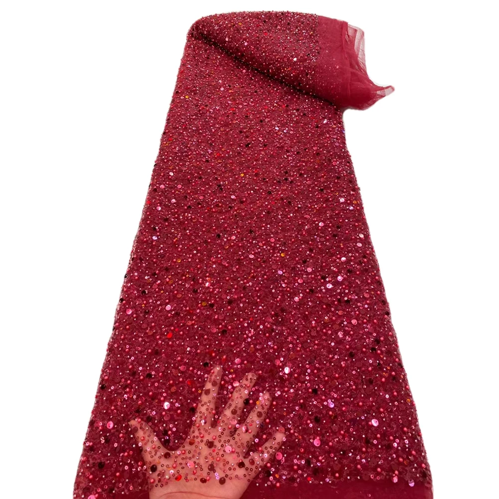 Sinya 2021 Wine African Heavy Handmade Beaded Sequins Embroidery Lace Fabric High Quality Nigerian French Net Mesh Tulle Clothes
Sinya 2021 Wine African Heavy Handmade Beaded Sequins Embroidery Lace Fabric High Quality Nigerian French Net Mesh Tulle Clothes