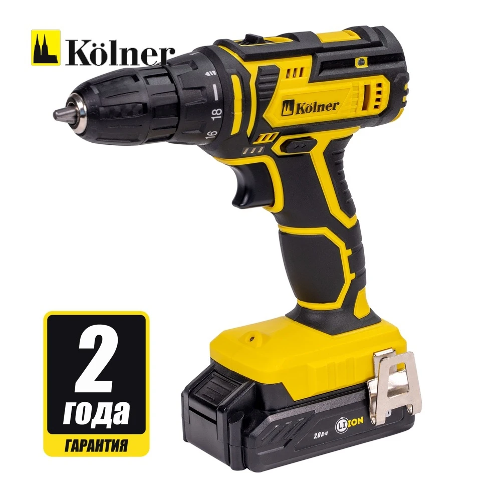 Аккумуляторная дрель-шуруповерт KOLNER KCD 16L | Инструменты