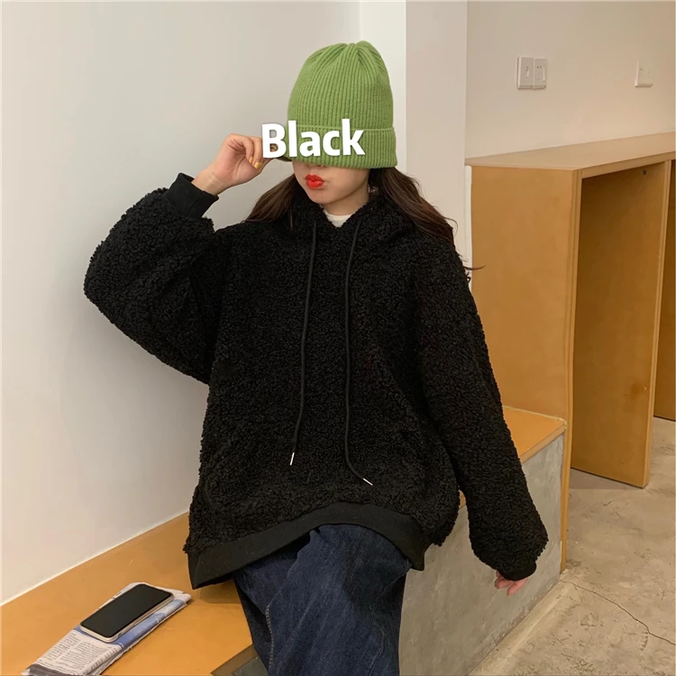Autumn Winter Coat Pink Sweet Hooded Harajuku Loose Pocket Hoodies Womens Fleece Flannel Pullover Female Sweatshirt Streetwear 
Autumn Winter Coat Pink Sweet Hooded Harajuku Loose Pocket Hoodies Womens Fleece Flannel Pullover Female Sweatshirt Streetwear
