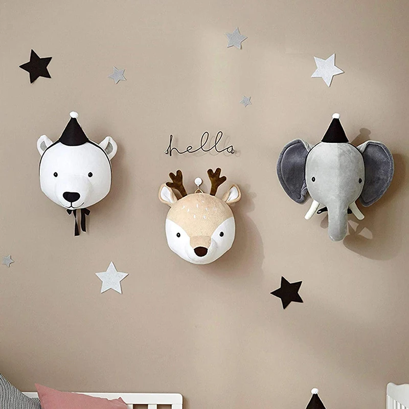 Cute Animals Elephant Head Stuffed Plush Doll Kids Girls Bedroom Wall Hanging Decoration Artwork Toys Nordic Style Photo Props
Cute Animals Elephant Head Stuffed Plush Doll Kids Girls Bedroom Wall Hanging Decoration Artwork Toys Nordic Style Photo Props