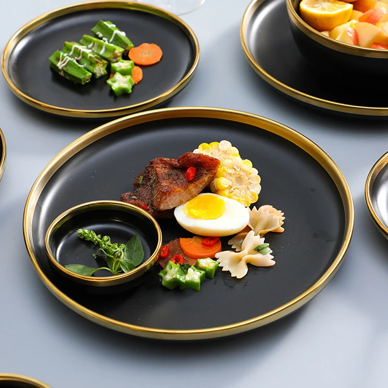 Delidge 7/8/10 Inch Black Porcelain Dishes Steak Dessert Ceramic Plates Food Dishes Home Dinnerware
Delidge 7/8/10 Inch Black Porcelain Dishes Steak Dessert Ceramic Plates Food Dishes Home Dinnerware