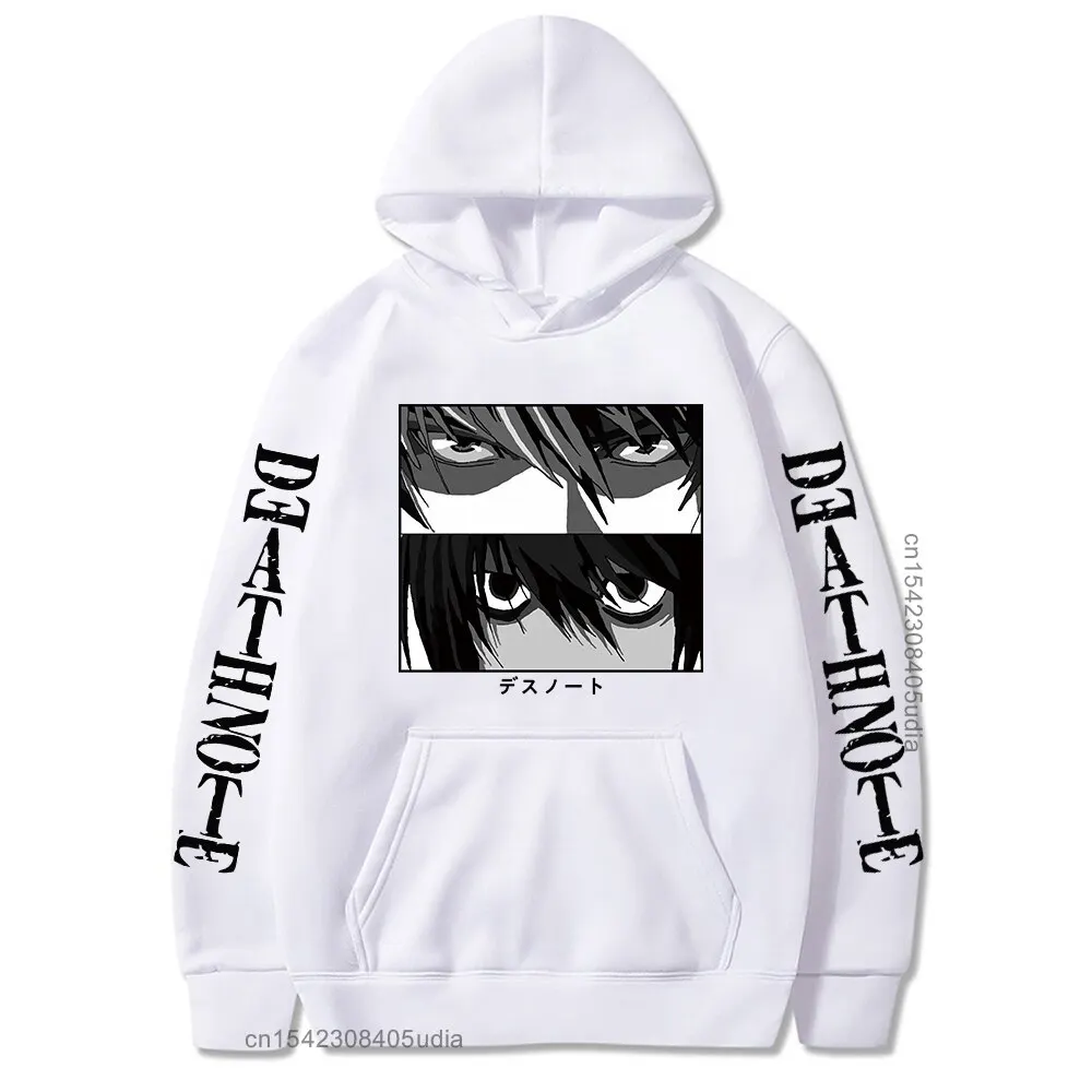 Death Note Hoodie Kira L Lawliet Eyes Anime Print Aesthetic Harajuku Street Long Sleeve Pullover Couple Hoodies
Death Note Hoodie Kira L Lawliet Eyes Anime Print Aesthetic Harajuku Street Long Sleeve Pullover Couple Hoodies