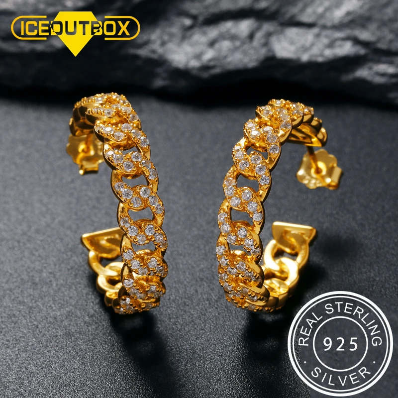 ICEOUTBOX Real 100% 925 Sterling Silver Punk Hip-Hop Cuban Chain Gothic Stud Earrings For Fashion Women Jewelry Accessories 2021
ICEOUTBOX Real 100% 925 Sterling Silver Punk Hip-Hop Cuban Chain Gothic Stud Earrings For Fashion Women Jewelry Accessories 2021