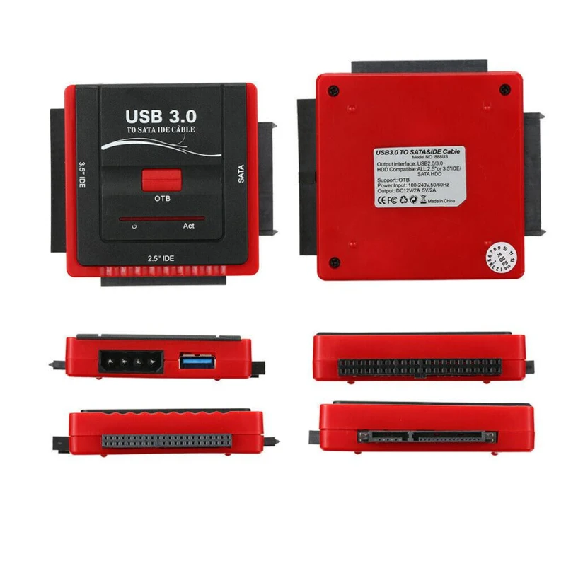 Новые Разъемы USB 3,0 к IDE/SATA, Кабель-адаптер для жестких дисков с тремя простыми в использовании и поддержкой OTB USB SATA
Новые Разъемы USB 3,0 к IDE/SATA, Кабель-адаптер для жестких дисков с тремя простыми в использовании и поддержкой OTB USB SATA