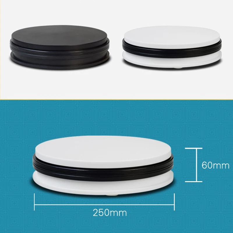 15/25cm Jewelry Display Rotating Turntable Electric Rotating Display Stand Photography Base Video Shooting Table Max Load 5/10kg
15/25cm Jewelry Display Rotating Turntable Electric Rotating Display Stand Photography Base Video Shooting Table Max Load 5/10kg