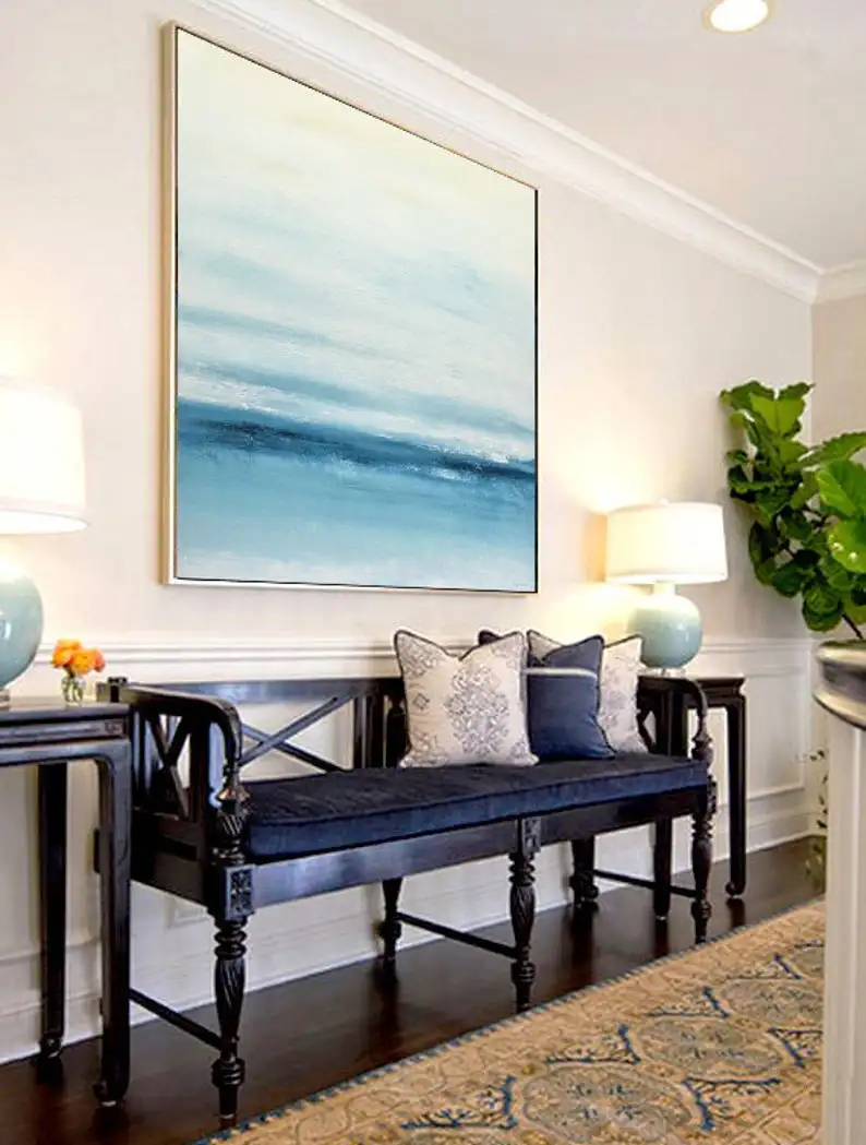 Оригинальная Большая квадратная живопись для океана, абстрактная, сине-белая современная живопись, большая картина L.Beiboe
Оригинальная Большая квадратная живопись для океана, абстрактная, сине-белая современная живопись, большая картина L.Beiboe