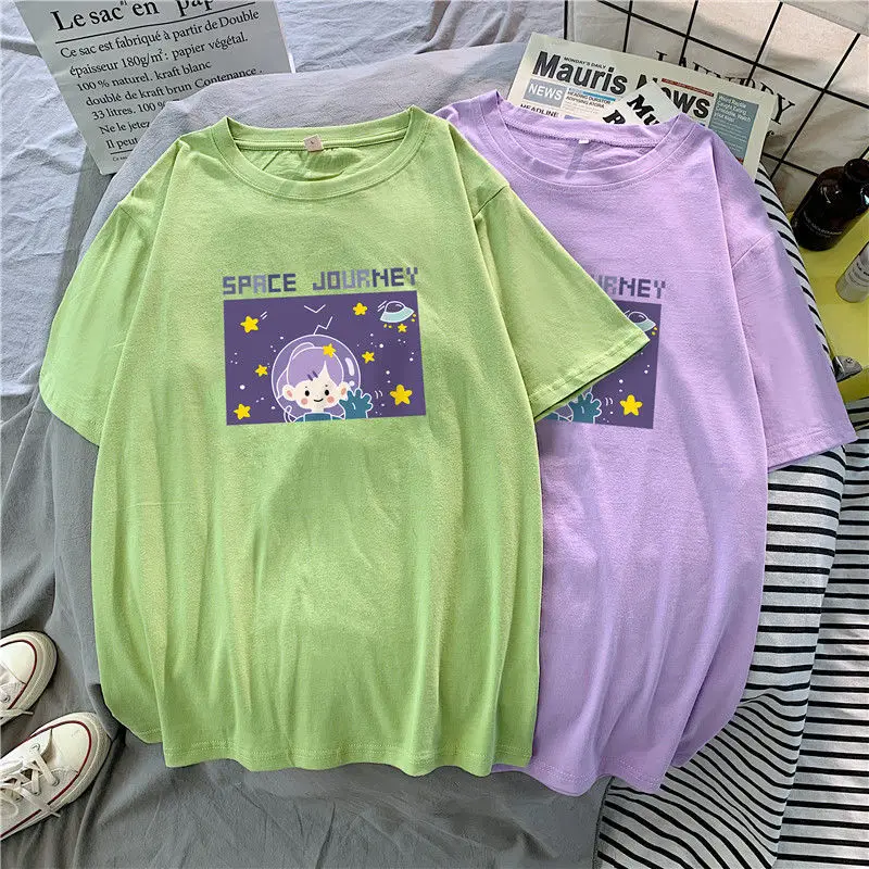 Clothing streetwear album Loose Cartoons Printing T-shirt Fashion Women's T Shirts O Neck Short Sleeve Tee Shirt Casual Women
Clothing streetwear album Loose Cartoons Printing T-shirt Fashion Women's T Shirts O Neck Short Sleeve Tee Shirt Casual Women