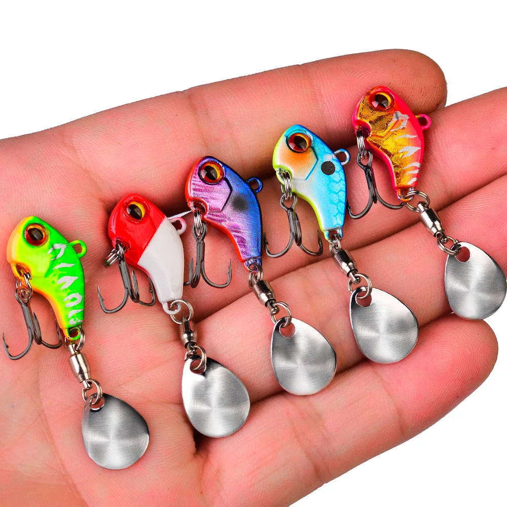 1PC Rotating Spinner Fishing Lure Spoon Sequins Metal Hard Bait Treble Hooks Wobblers Bass Pesca Tackle Propeller Popper Lures
1PC Rotating Spinner Fishing Lure Spoon Sequins Metal Hard Bait Treble Hooks Wobblers Bass Pesca Tackle Propeller Popper Lures