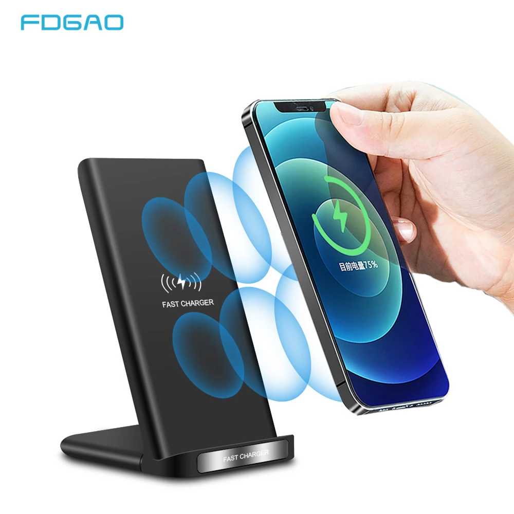 15W Quick Qi Induction Wireless Charger For iPhone 12 11 XS Max XR X Type C Fast Charging Stand for Samsung S21 S20 S10 Note 20
15W Quick Qi Induction Wireless Charger For iPhone 12 11 XS Max XR X Type C Fast Charging Stand for Samsung S21 S20 S10 Note 20