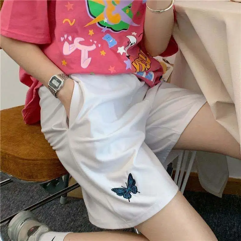 2021 Shorts Butterfly Embroidery Summer Korean Style Loose Wide Legs Femme Short Sets Casual Harajuku Plus Size Women
2021 Shorts Butterfly Embroidery Summer Korean Style Loose Wide Legs Femme Short Sets Casual Harajuku Plus Size Women