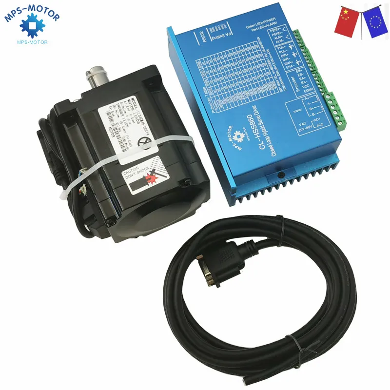 

Nema 34 4.5N.m Closed Loop Stepper Motor 6A 82mm + CL-HSS86H 60VAC 2 Phase Hybrid Step-servo Driver CNC Kits