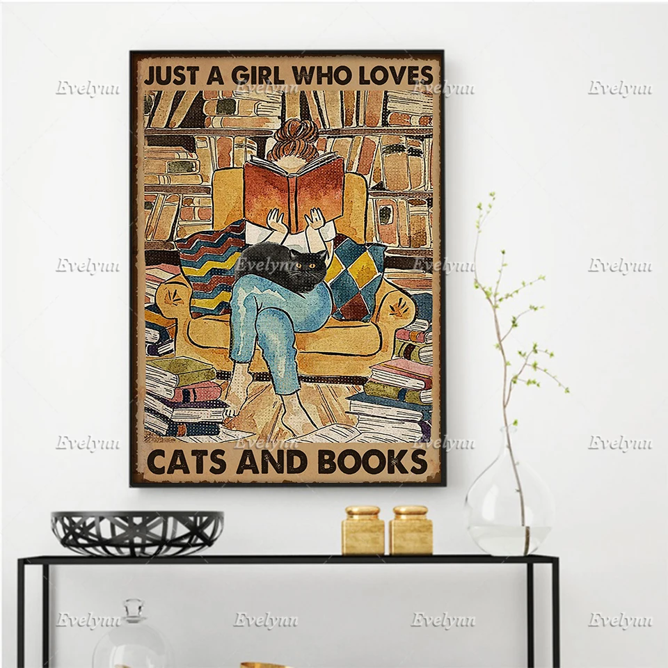 Book And Black Cat Lovers Retro Poster Just A Girl Who Loves Cats And Books Wall Art Prints Home Decor Canvas Floating Frame
Book And Black Cat Lovers Retro Poster Just A Girl Who Loves Cats And Books Wall Art Prints Home Decor Canvas Floating Frame