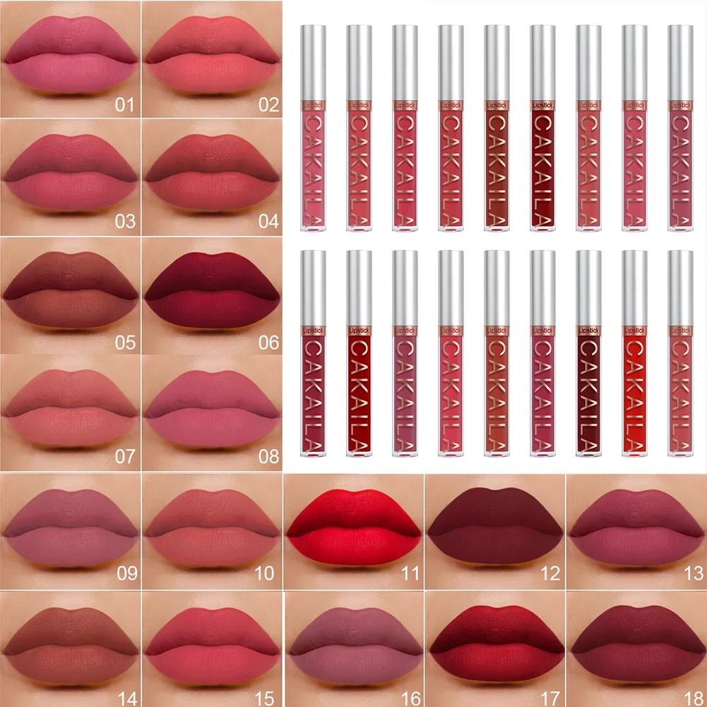 18 Colors Matte Liquid Lipstick Smooth and Moisturizing Lipstick Waterproof Lip Gloss Lip Makeup for Women
18 Colors Matte Liquid Lipstick Smooth and Moisturizing Lipstick Waterproof Lip Gloss Lip Makeup for Women