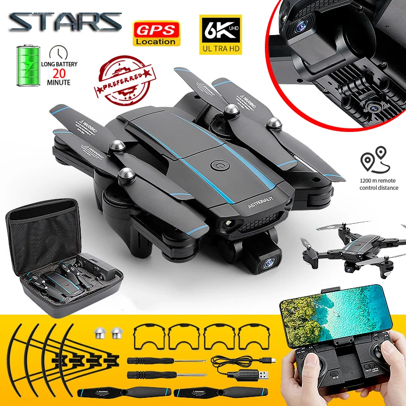 Дрон Stars Sf20 с Wi Fi Fpv Gps 4khd камерой профессиональная Аэрофотосъемка бесщеточный