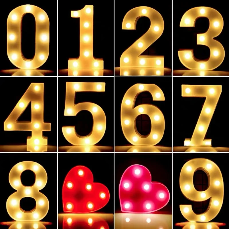 

Светодиодная неоновая вывеска с буквами и цифрами, моделирующий романтический декор для дня рождения, Дня Святого Валентина, настенный кре...