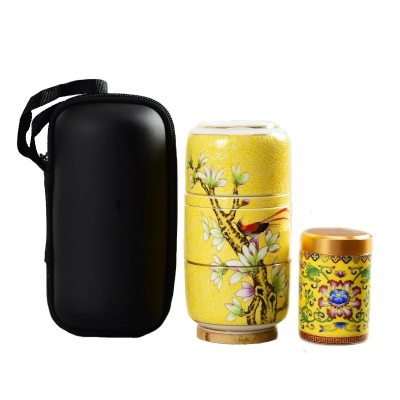 Chinese Color Ceramic Cup Creative Portable Travel Gong Fu Tea Set With Tea Box Gift Set
Chinese Color Ceramic Cup Creative Portable Travel Gong Fu Tea Set With Tea Box Gift Set