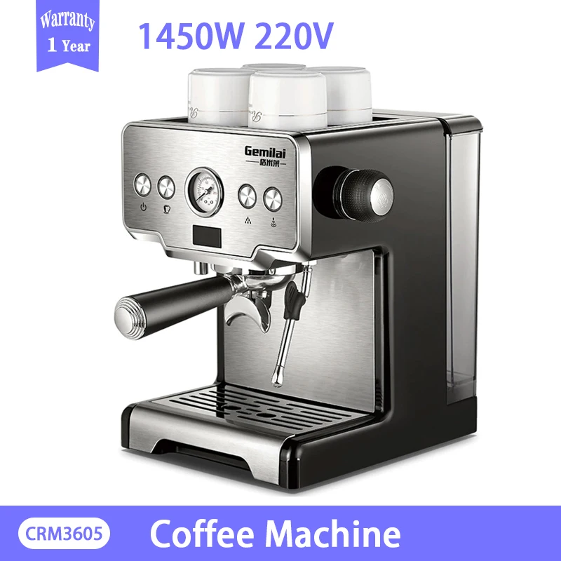Итальянская Кофеварка CRM3605, 15 бар, электрический аппарат для приготовления эспрессо, капучино, нержавеющая сталь, для дома
Итальянская Кофеварка CRM3605, 15 бар, электрический аппарат для приготовления эспрессо, капучино, нержавеющая сталь, для дома