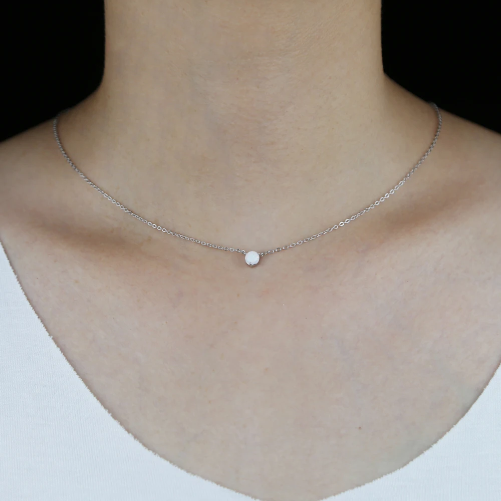 New opal styles real 925 Sterling Silver round charm pendant Statement Necklace Jewelry with White Fire Opal Pendant Necklaces
New opal styles real 925 Sterling Silver round charm pendant Statement Necklace Jewelry with White Fire Opal Pendant Necklaces