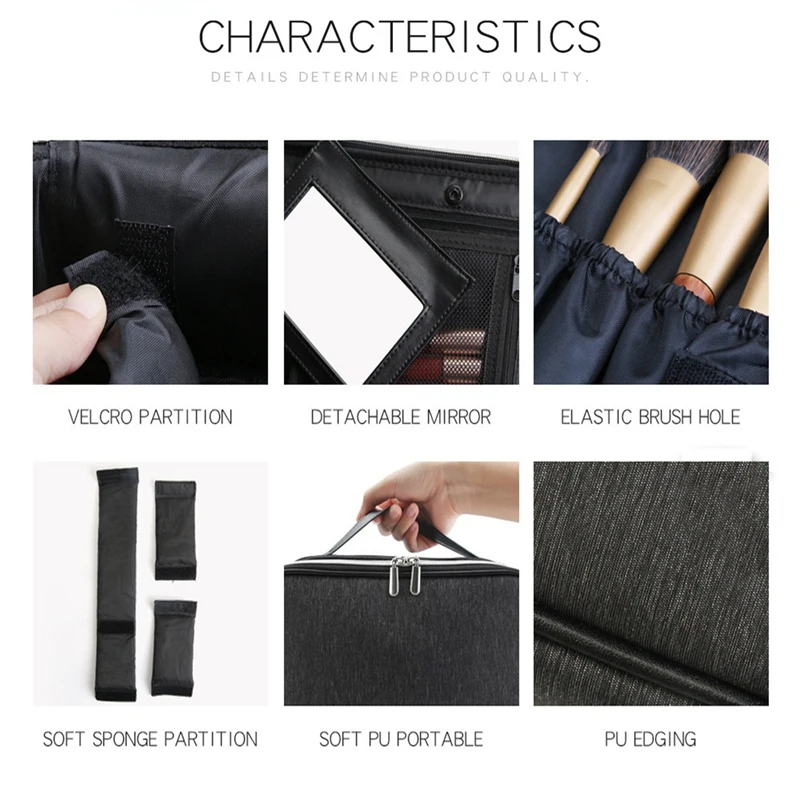 Makeup Brush Bag Travel Organizer Case Bathroom Wash Bag Storage Empty Holder Cosmetic Bag
Makeup Brush Bag Travel Organizer Case Bathroom Wash Bag Storage Empty Holder Cosmetic Bag