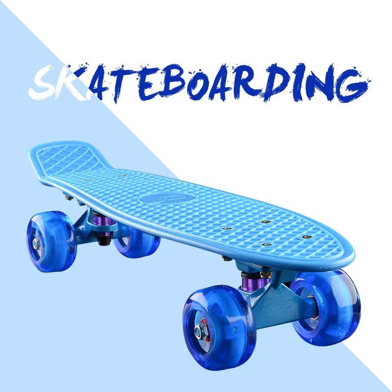 22inch Cruiser Skateboard Mini Longboard Fish Board Children Scooter Retro Long Board 4-Wheel Skate Board With Led Flash Wheels
22inch Cruiser Skateboard Mini Longboard Fish Board Children Scooter Retro Long Board 4-Wheel Skate Board With Led Flash Wheels