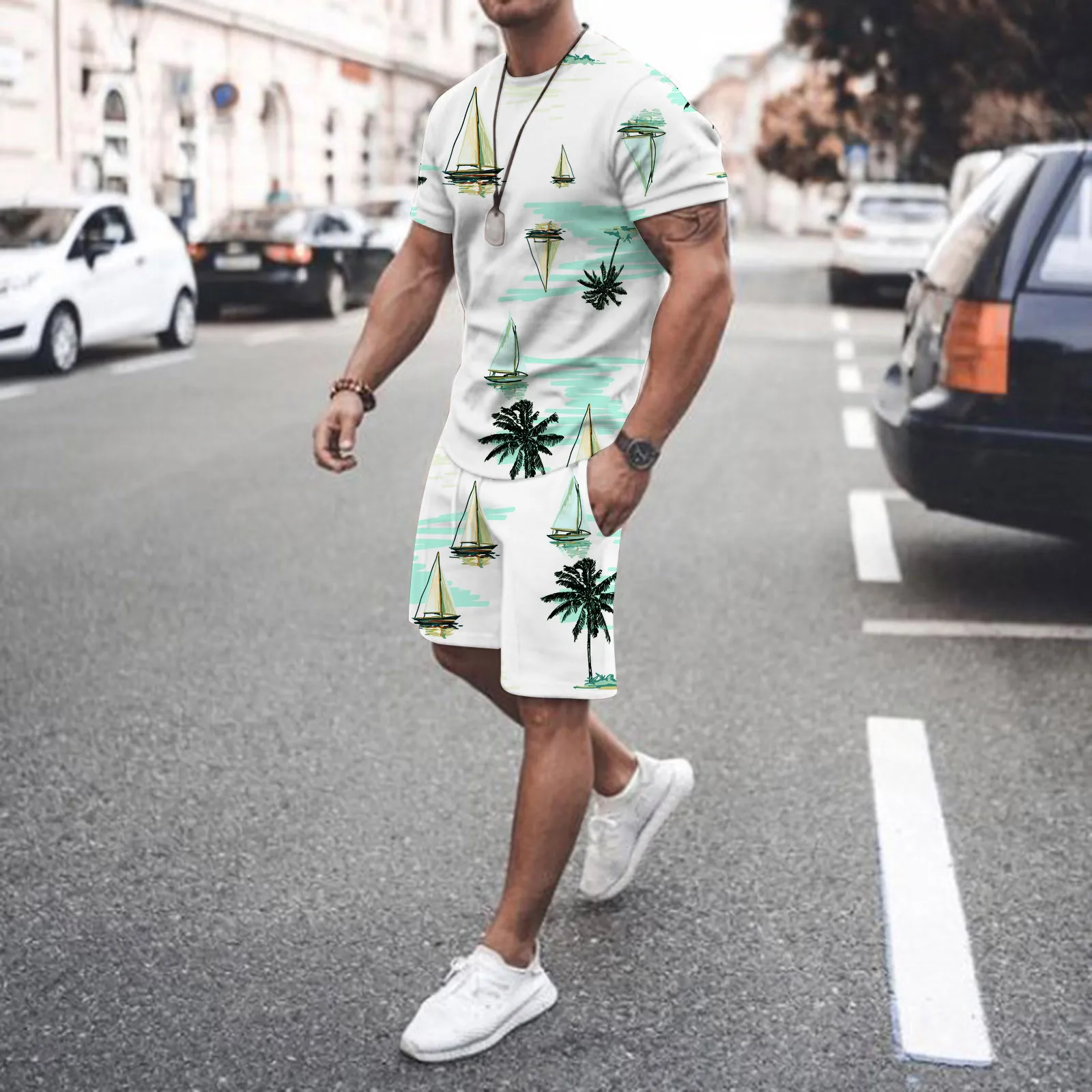 2021 Summer Sportsuit Tropical Male Sportswear Tracksuit Short Sleeve T-shirt Men Casual Set Fashion 2pcs Sweat Suit Shorts Sets
2021 Summer Sportsuit Tropical Male Sportswear Tracksuit Short Sleeve T-shirt Men Casual Set Fashion 2pcs Sweat Suit Shorts Sets