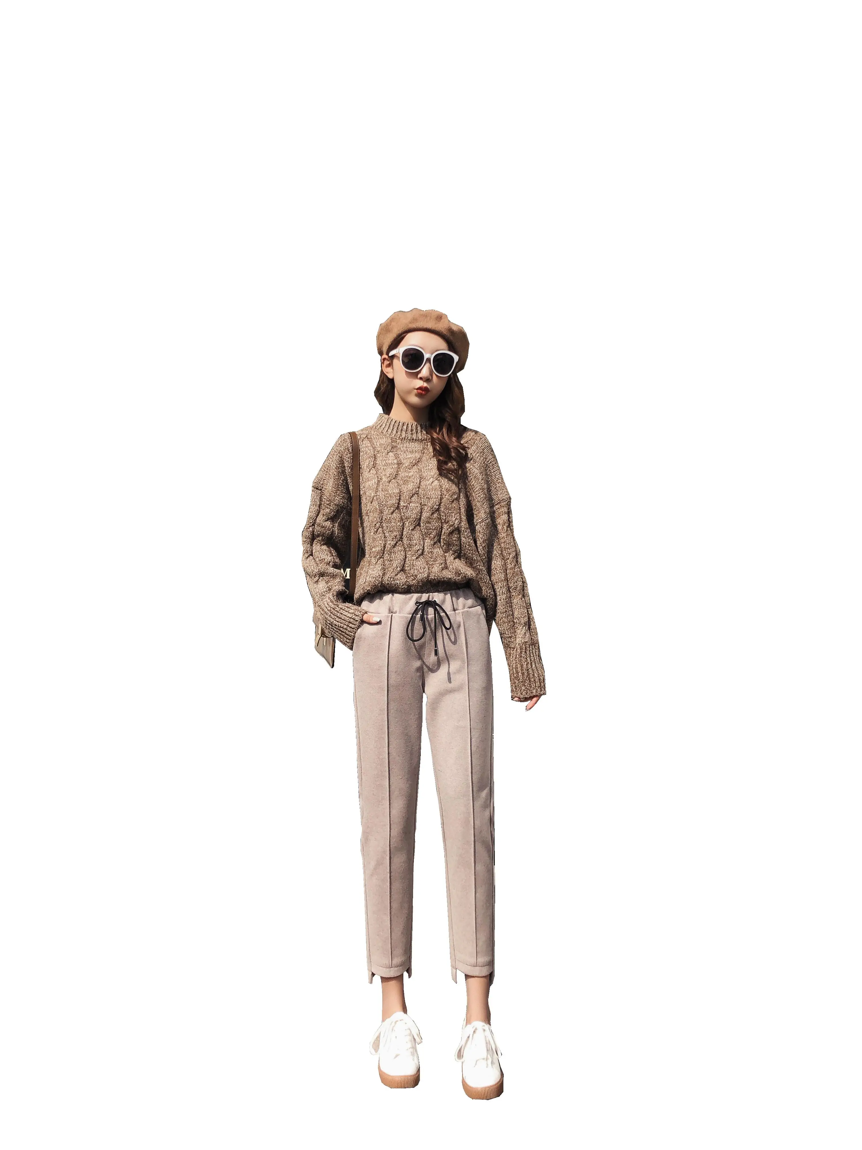 New Elegant Fashion Women Autumn Winter Woolen High Waist Harem Pants Casual Ankle-Length Pants
New Elegant Fashion Women Autumn Winter Woolen High Waist Harem Pants Casual Ankle-Length Pants
