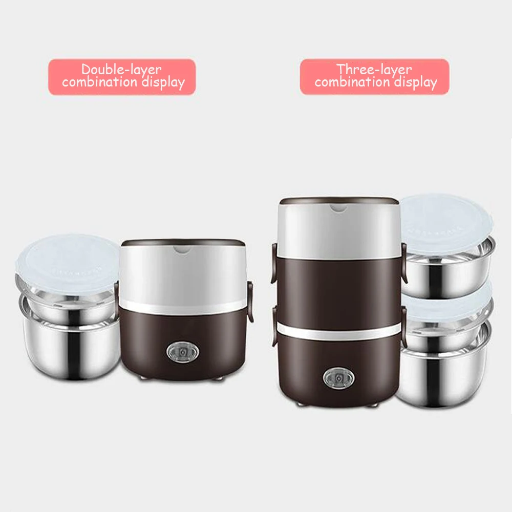 Portable Electric Rice Cooker Lunch Box 2/3Layers Available Food Steamer Stainless Steel Portable Meal Thermal Heating Lunch Box
Portable Electric Rice Cooker Lunch Box 2/3Layers Available Food Steamer Stainless Steel Portable Meal Thermal Heating Lunch Box
