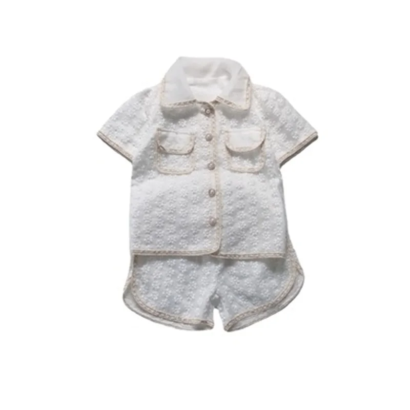 Girls' fragrance suit 2021 summer new female baby fashion temperament lace suit baby girl clothes
Girls' fragrance suit 2021 summer new female baby fashion temperament lace suit baby girl clothes