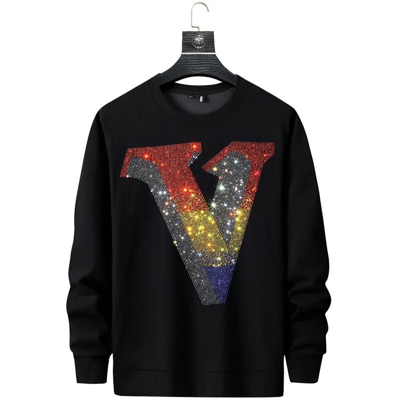 Letter 2021 Rhinestones Colorful Men Hoodie Sweatshirt Fashion Streetwear Full O Neck Slim Pullover Hoodie Mens Autumn Clothes
Letter 2021 Rhinestones Colorful Men Hoodie Sweatshirt Fashion Streetwear Full O Neck Slim Pullover Hoodie Mens Autumn Clothes