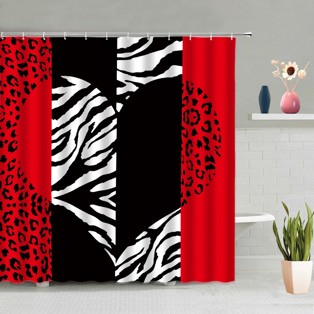 Creative Black White Love Shower Curtain Fashion Leopard Blue Red Background Color Pattern Bathtub Decoration Screen Washable
Creative Black White Love Shower Curtain Fashion Leopard Blue Red Background Color Pattern Bathtub Decoration Screen Washable