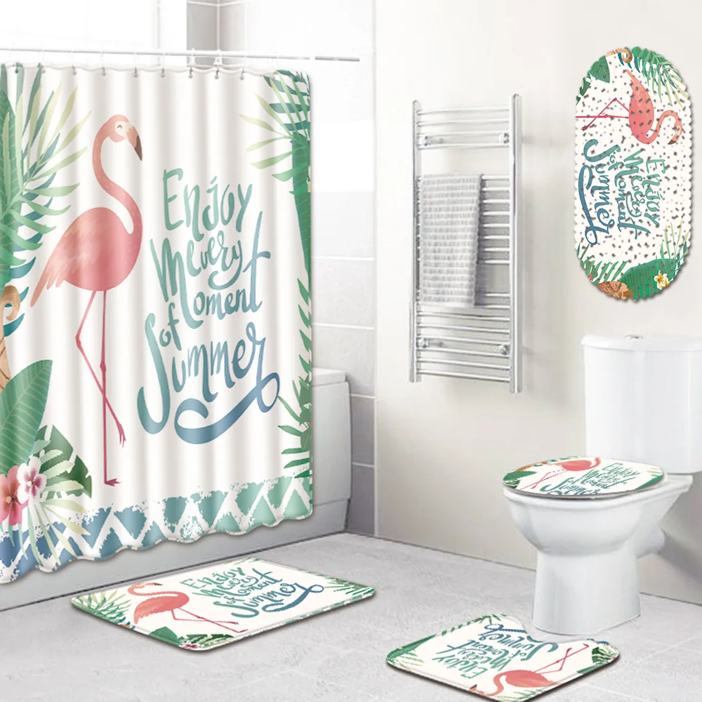 Bathroom Shower Curtain Mat Non-Slip Absorbent Carpet Mats Five-Piece Set bathroom shower curtains and rugs bathroom rug set
Bathroom Shower Curtain Mat Non-Slip Absorbent Carpet Mats Five-Piece Set bathroom shower curtains and rugs bathroom rug set