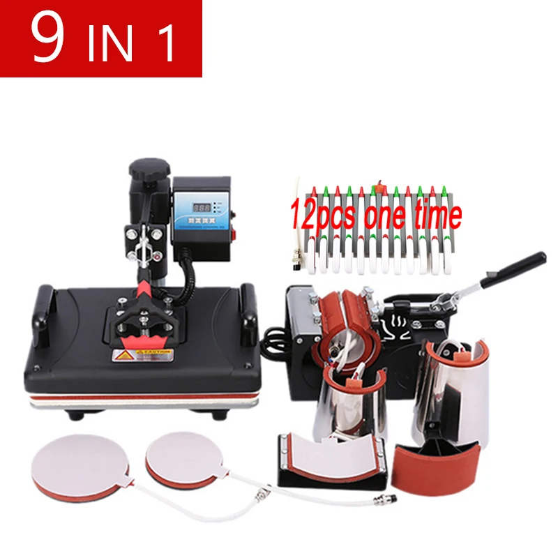 9 In 1 Heat Press Machine,Sublimation Heat Transfer Printer For Mug/Cap/T shirt/Phone case/bottle/pen
9 In 1 Heat Press Machine,Sublimation Heat Transfer Printer For Mug/Cap/T shirt/Phone case/bottle/pen