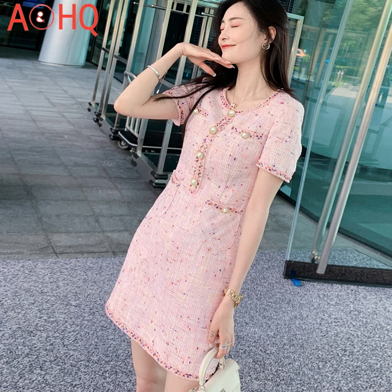 Dress Women's Pink Tweed Elegant Holiday Autumn / Winter Dress One-Piece Ladies Dress
Dress Women's Pink Tweed Elegant Holiday Autumn / Winter Dress One-Piece Ladies Dress