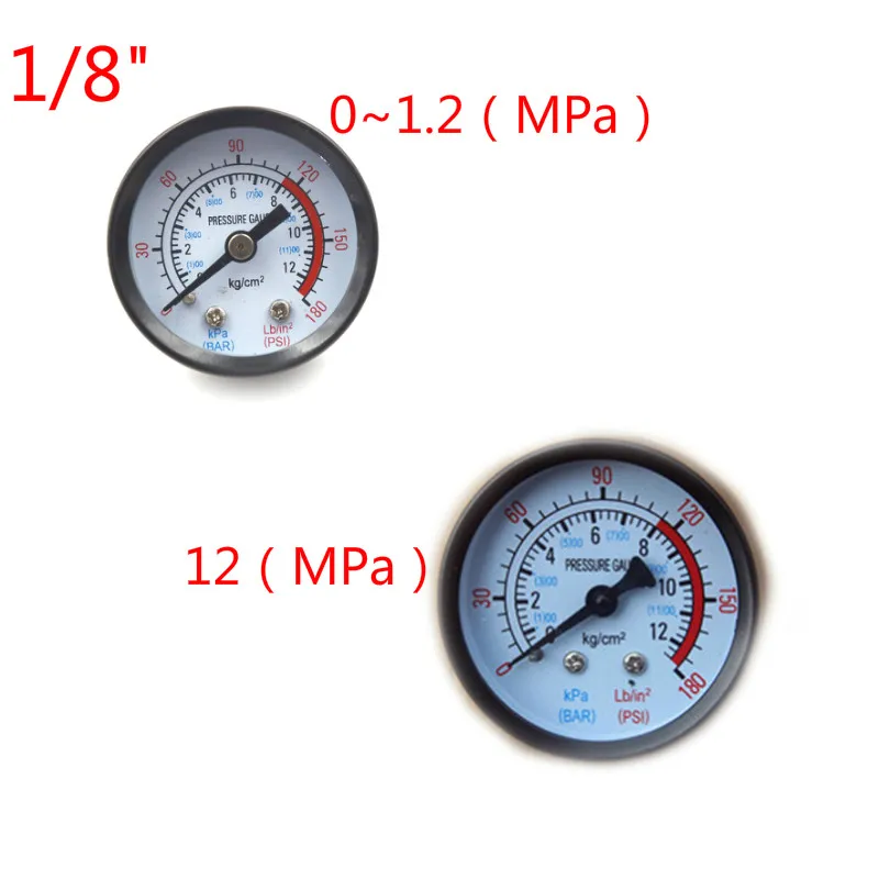 Барный манометр 9 мм/10 мм 1/8 &quotBSP резьба 0 180 PSI 12 Манометр двойные весы для