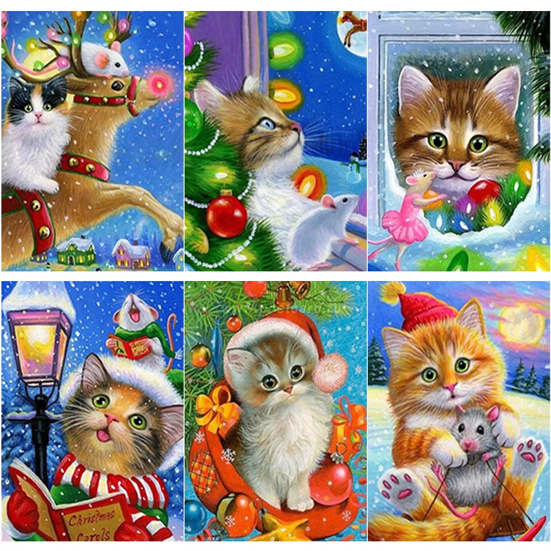 New 5D DIY Diamond Painting Animal Cross Stitch Christmas Cat Diamond Embroidery Full Square Round Drill Manual Home Decor Gift
New 5D DIY Diamond Painting Animal Cross Stitch Christmas Cat Diamond Embroidery Full Square Round Drill Manual Home Decor Gift