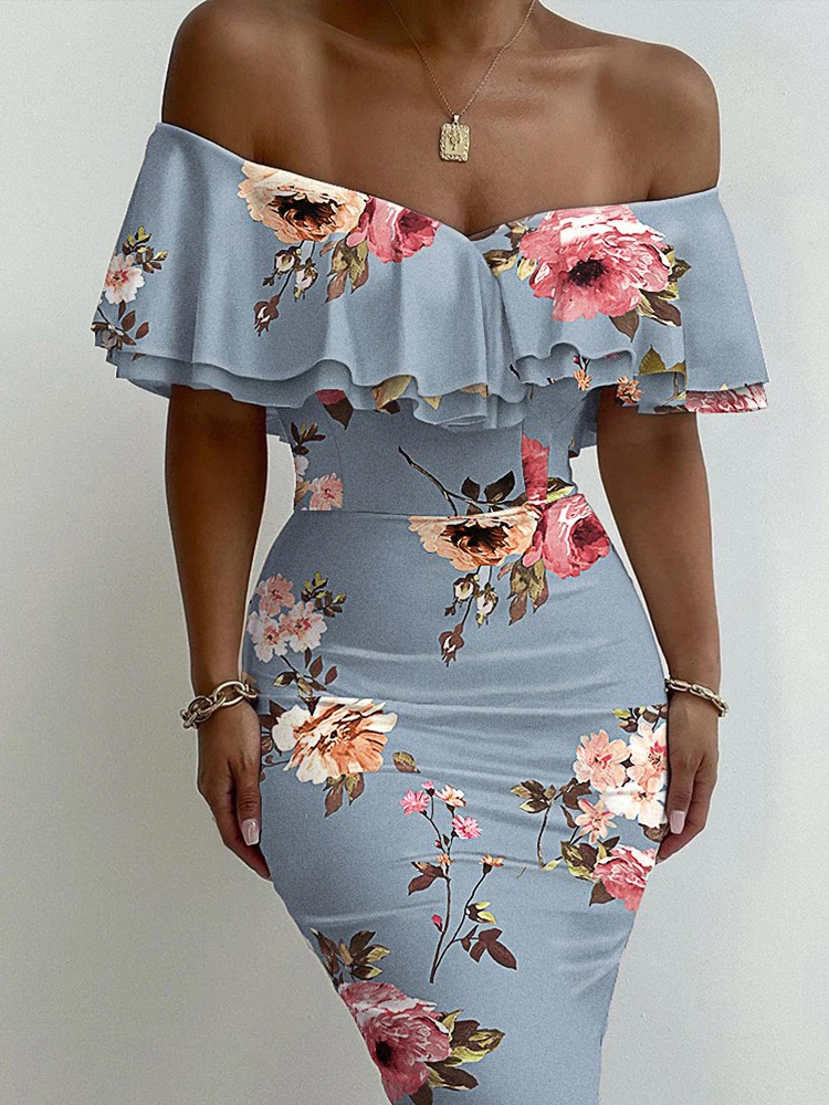 Shein Romwe Y2K Sexy Floral Print Off Shoulder A Line Midi Ruffles Skinny Club Party Wear Bodycon Solid Vestidos Women Dress
Shein Romwe Y2K Sexy Floral Print Off Shoulder A Line Midi Ruffles Skinny Club Party Wear Bodycon Solid Vestidos Women Dress