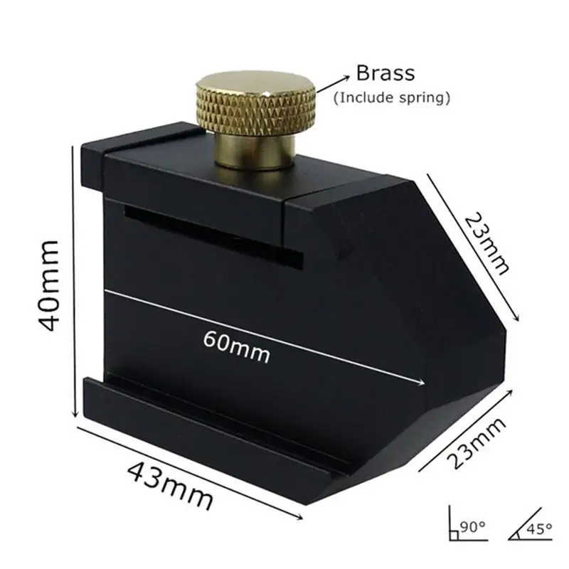 Angle Scriber Steel Ruler Positioning Block Woodworking Line Scriber Gauge Aluminum Alloy For Carpentry DIY Measuring Tools
Angle Scriber Steel Ruler Positioning Block Woodworking Line Scriber Gauge Aluminum Alloy For Carpentry DIY Measuring Tools