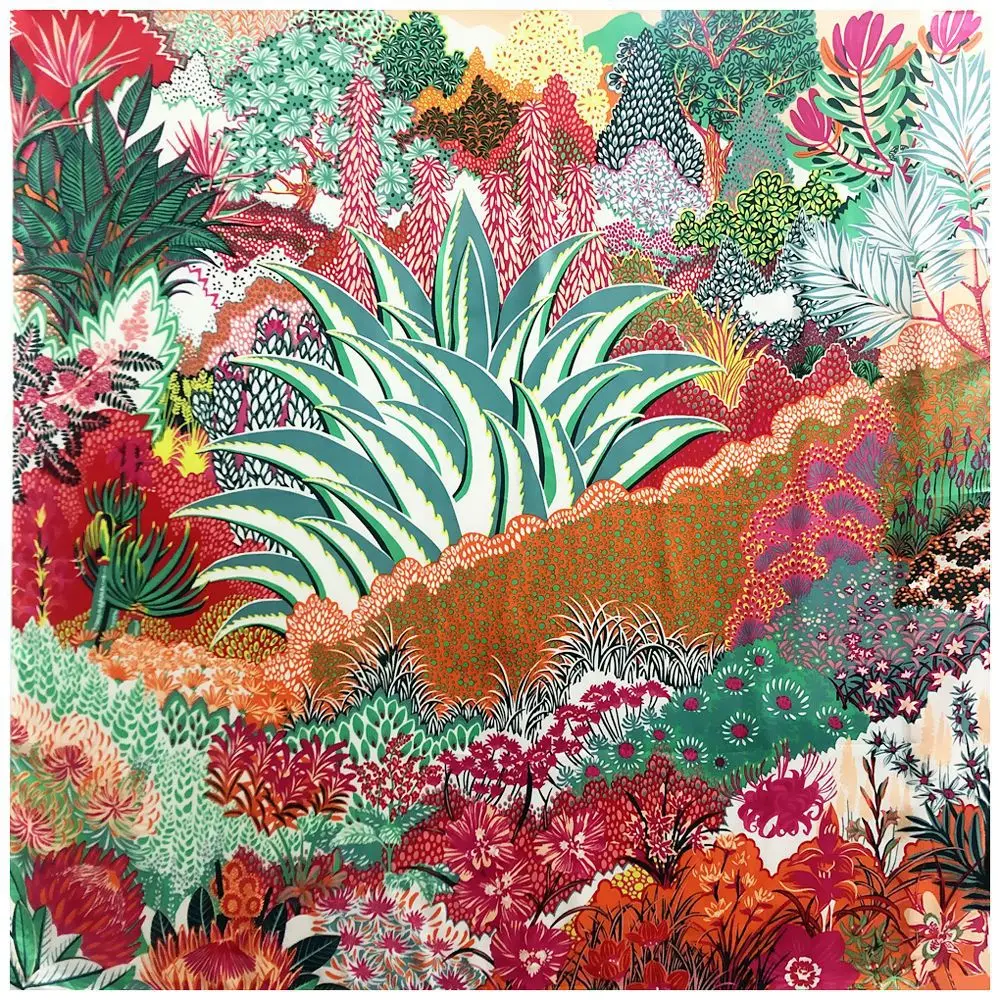 100% Silk Scarf Women Large Shawls Plant Garden Stoles Square Bandana Luxury Kerchief Hijab Scarf Female Foulards 130CM
100% Silk Scarf Women Large Shawls Plant Garden Stoles Square Bandana Luxury Kerchief Hijab Scarf Female Foulards 130CM