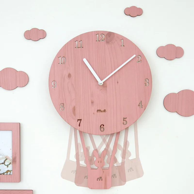 Home Wall Clock Swing Creative Cartoon Four Colors Hot Air Balloon Style Simple Personality Lovely Silent Living Room Bedroom
Home Wall Clock Swing Creative Cartoon Four Colors Hot Air Balloon Style Simple Personality Lovely Silent Living Room Bedroom
