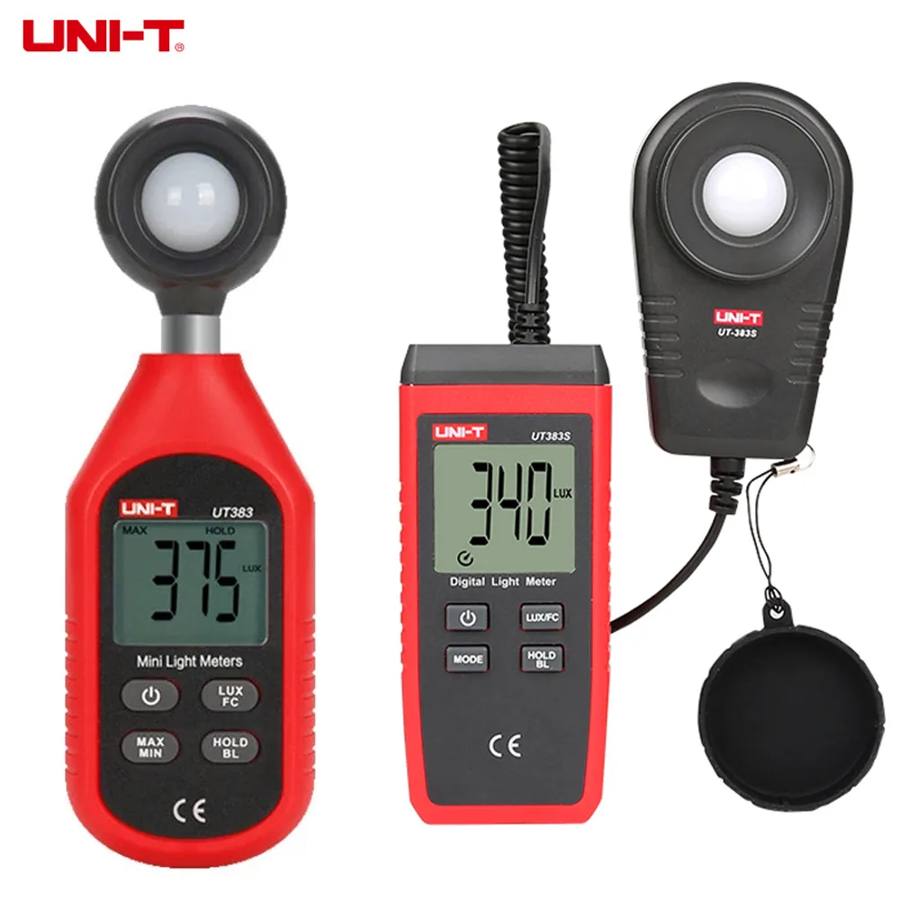UNI-T Мини Измеритель освещенности UT383 / UT383BT UT383S цифровая Освещенность метр Lux Fc