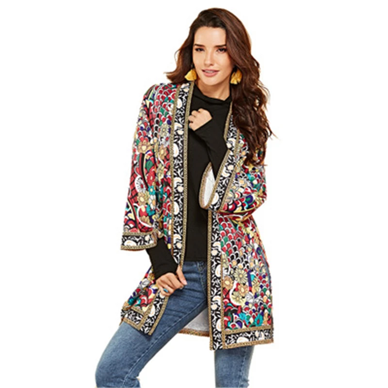 2020 New Autumn Female Windbreaker Fashion Cardigan Loose printing 3/4 sleeve Explosion Long section High Quality Women Tops 
2020 New Autumn Female Windbreaker Fashion Cardigan Loose printing 3/4 sleeve Explosion Long section High Quality Women Tops