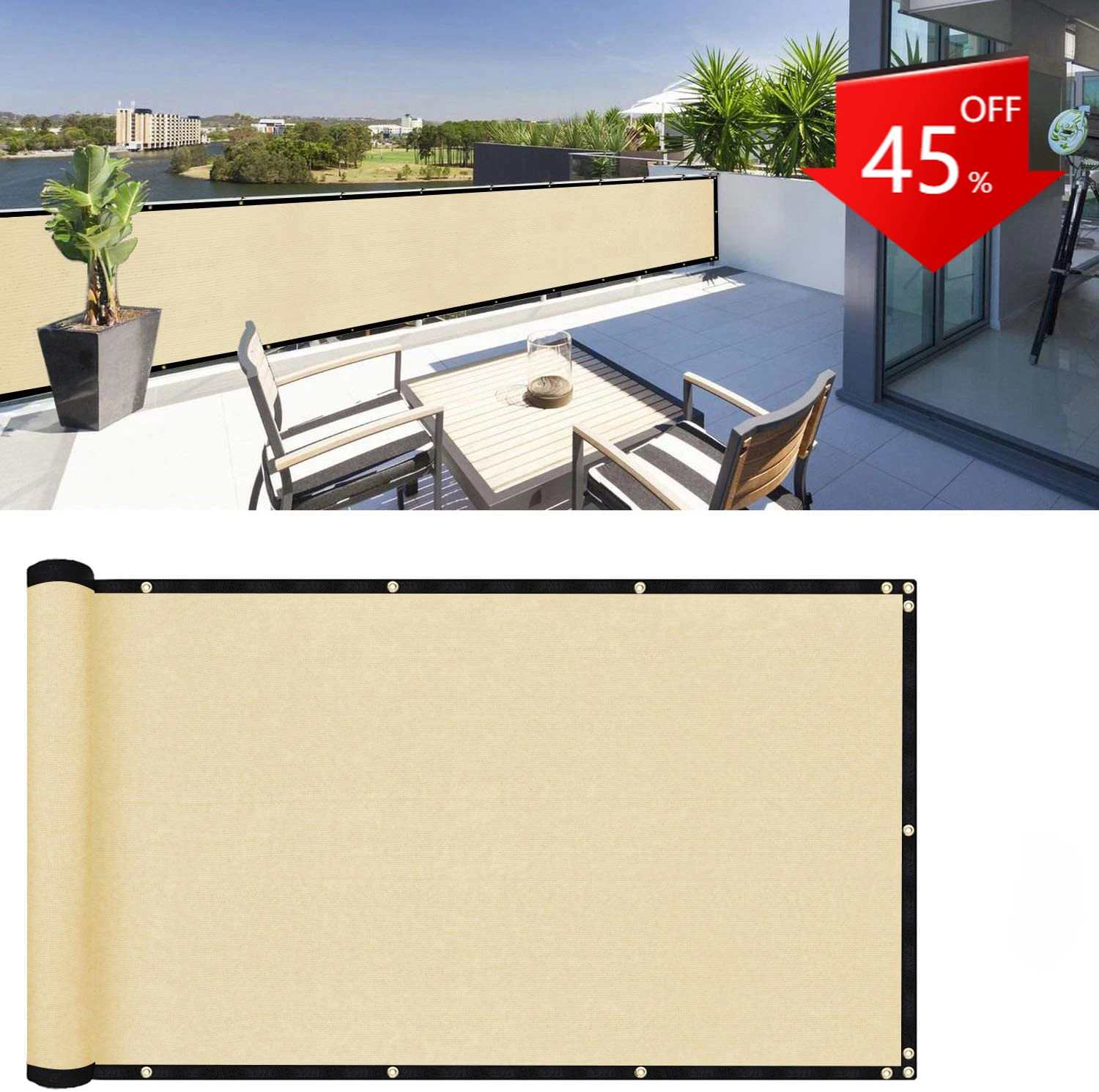 Balcony Privacy Screen Cover,Fence Windscreen for Outdoor, Backyard, Patio, Balcony to Cover, UV-Proof, Weather-Resistant
Balcony Privacy Screen Cover,Fence Windscreen for Outdoor, Backyard, Patio, Balcony to Cover, UV-Proof, Weather-Resistant