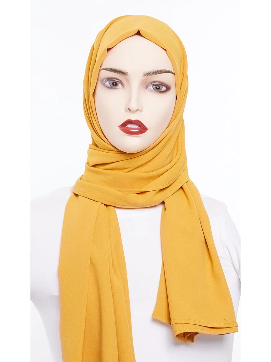 Arab Solid Long Headscarf Female Chiffon chapeau islamique Turban Femme Hijabs Muslim Islamic Turbante Kopftuch Musulman | Тематическая