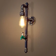 Vintage Industry Steam Punk Lamp Loft Wall Lamp Restaurant Bar Club Porch Corridor Cafe Light Sconce Water Pipe Edison E27 Bra