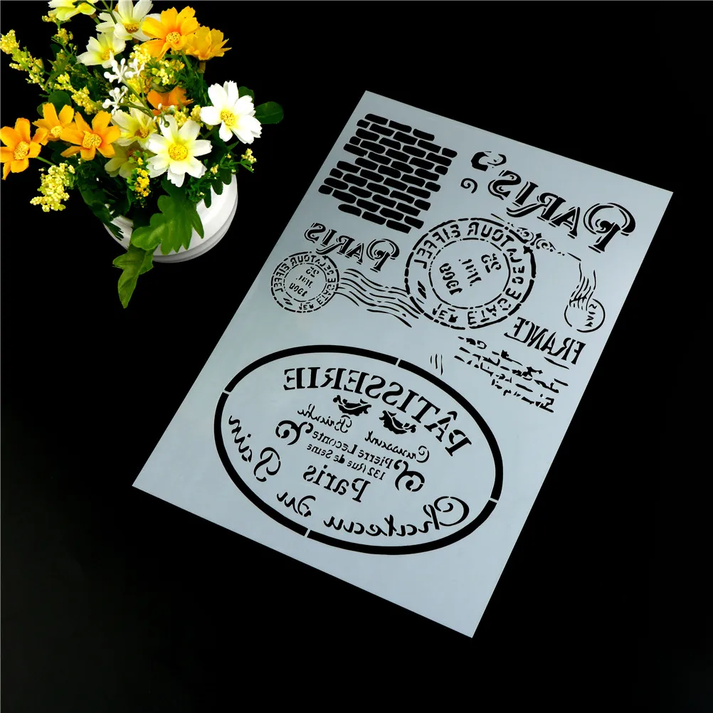 DIY Craft Layering Stencils For Walls Painting Scrapbooking Stamping Stamp Album Decorative Embossing Paper Card Retro Paris
DIY Craft Layering Stencils For Walls Painting Scrapbooking Stamping Stamp Album Decorative Embossing Paper Card Retro Paris